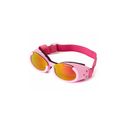 Doggles Pink ILS with Sunset Mirror Lens & Straps.