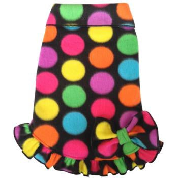 Big Bright Dots Multi-Color Fleece Dress.