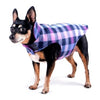 Worthy Dog Purple Check Fargo Fleece Reversible Dog Jacket-Paws & Purrs Barkery & Boutique