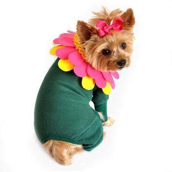 Flower Dog Costume with Flower Headpiece.