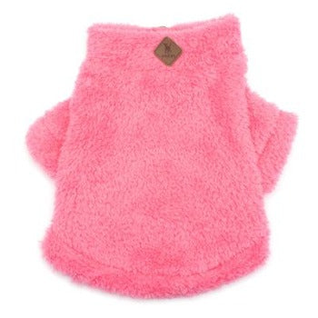 Worthy Dog Fuchsia Solid Fleece Quarter Zip Dog Pullover-Paws & Purrs Barkery & Boutique