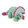 GoDog Teal Triceratops Dog Toy with Chew Guard Technology