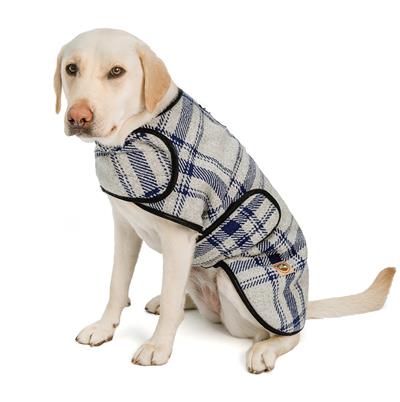 Grey & Blue Plaid Blanket Coat.