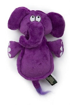 Hear Doggy Silent Squeaker Flattie Elephant Dog Toy with Chew Guard Technology