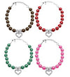 Heart & Pearl Crystal Necklace.
