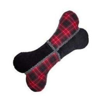 Black Plaid 12" Bone Toy.