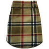 Camel Blanket Plaid Fleece Dog Pullover.