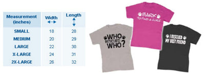 Imagine This Company Dogs Are The Only Relatives You Get To Choose T-Shirt Size Chart