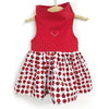 Red Top with Ladybug Print Skirt Dress.