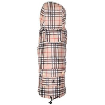 Worthy Dog Tan Plaid London Dog Raincoat-Paws & Purrs Barkery & Boutique