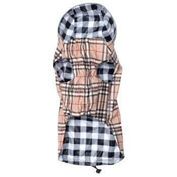 Worthy Dog Tan Plaid London Dog Raincoat-Paws & Purrs Barkery & Boutique