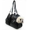 Quilted Luxe Metro Dog Carrier - Black.