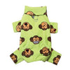 Silly Monkey Fleece Turtleneck Dog Pajamas - Lime.