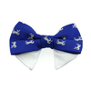 Universal Dog Bow Tie - Blue w/Horses.