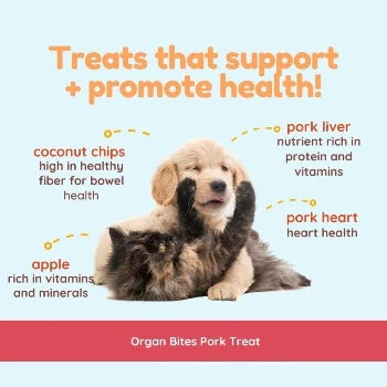 CocoTherapy Organ Bites! Pork Organs + Apples + Coconut Dog & Cat Treats