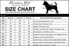 Parisian Pet Red White & Woof Dog Shirt Size Chart-Paws & Purrs Barkery & Boutique