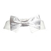 Silver Satin Shirt Collar & Bow Tie.