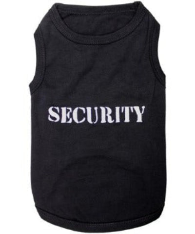 Parisian Pet Black Security Pet T-Shirt Front View