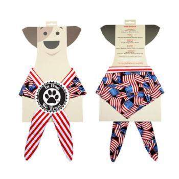 In Dog We Trust American Flag Bandanna.