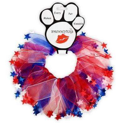 Red, White & Blue Star Smoocher Dog Necklace.