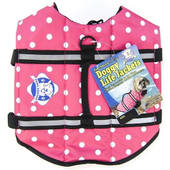 Pink Polka Dot Life Jacket.