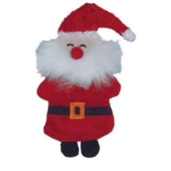 7" Flat Santa Dog Toy.