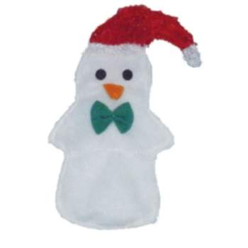 7" Flat Snowman Dog Toy