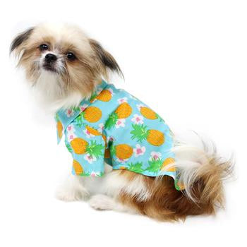 Hawaiian Camp Dog Shirt - Pineapple Luau.