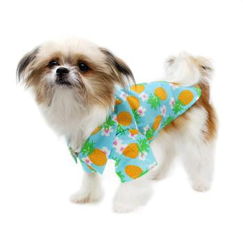 Hawaiian Camp Dog Shirt - Pineapple Luau.