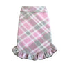 Pink & Grey Plaid Fleece Pullover Dress.