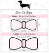 Poise Pup Bow Tie Size Chart