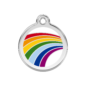 Red Dingo Rainbow Pet ID Tag