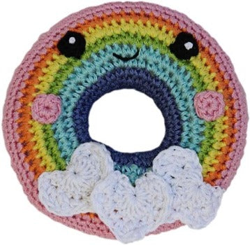 Knit Knacks Rainbow Donut.