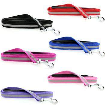 Reflective Nylon Dog Leash with Soft Grip Handle.