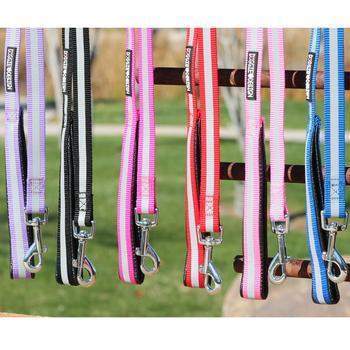 Reflective Nylon Dog Leash with Soft Grip Handle.