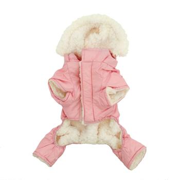Doggie Design Pink Ruffin It Dog Snowsuit-Paws & Purrs Barkery & Boutique