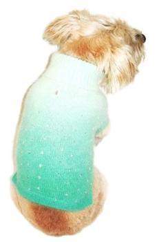 Sparkle Angora Blend Seafoam Dog Sweater.