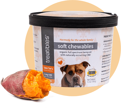 TREATIBLES Tater Tot's Hemp Oil Sweet Potato Soft Chews-Paws & Purrs Barkery & Boutique