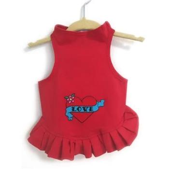 Valentine Love with Red Heart Dog Dress.