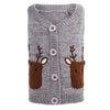 Reindeer Cardigan Sweater.