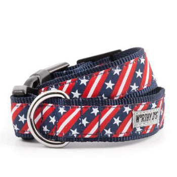 Bias Stars and Stripes Dog Collar & Leash Collection.