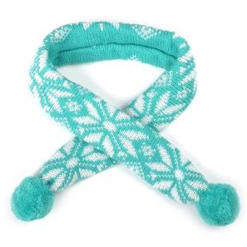 Teal Ski Lodge Dog Scarf.