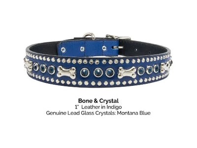 Bone & Crystal Dog Collar