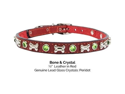 Bone & Crystal Dog Collar