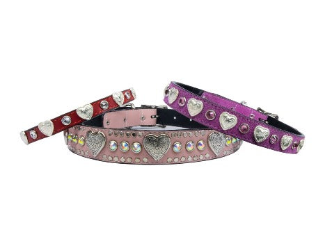 Heart & Crystal Collar