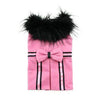Wool Fur-Trimmed Harness Coat - Pink.