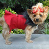 Wool Fur-Trimmed Harness Coat - Red.