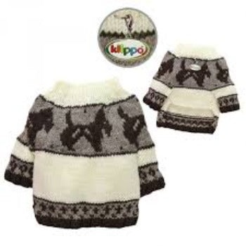 Brown Doggies Hand Knitted Sweater.