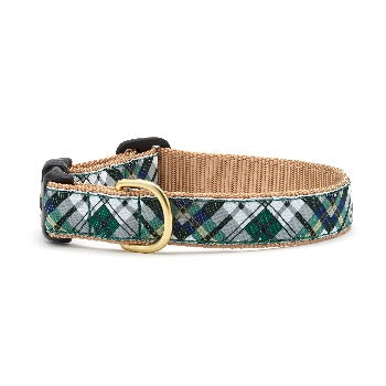 Up Country Green Gordon Plaid Dog Collar