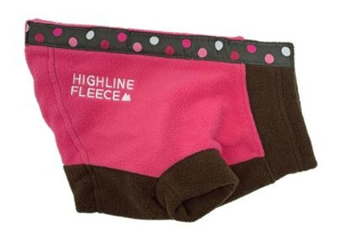 Highline Fleece Coat - Pink & Brown with Polka Dots.